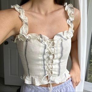 Pretty reformation linen top